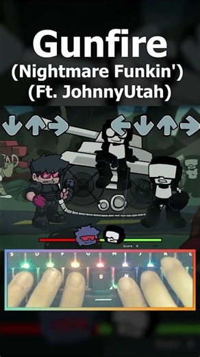 gunfire - Nightmare Funkin' (Ft. JohnnyUtah) #fnf #fnfmod #fyp #tankman #newgrounds