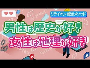 男性は歴史が好き。女性は地理が好き。