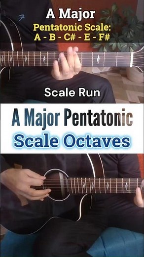 A Major Pentatonic Scale Run | Learn Guitar Theory with Aman Verma