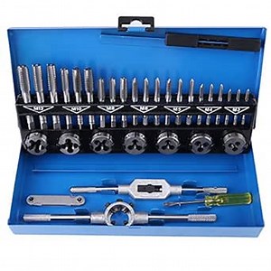 32Pcs Thread Tap Set,Thread Taping Tool, Screw Taps Tool Set,with Thread Gauge,Die Wrench,Tap Wrench,Screw Driver, M3