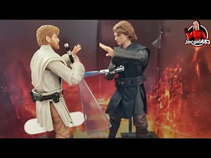 Anakin Skywalker and Obi-Wan Kenobi | Star Wars The Black Series | Duel on Mustafar Set