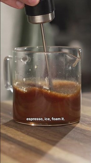 Elevated espresso using the NanoFoamer Lithium.