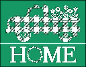 JAJADO Reusable Silk Screen Stencils Home Sign Adhesive Stencils Chalk Mesh Stencils Reusable Screen Print Transfers for Crafts on Wood, Fabric, Pillow, Cup, DIY Home Decor, Christmas Wood Signs