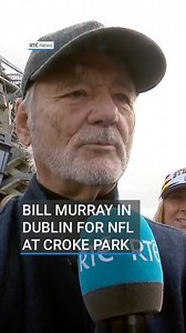 US actor Bill Murray is among the famous faces attending today’s NFL game in Dublin as the Pittsburgh Steelers and Minnesota Vikings face off in Croke Park. #nfl #nfldublin #billmurray #rtenews | RTÉ News
