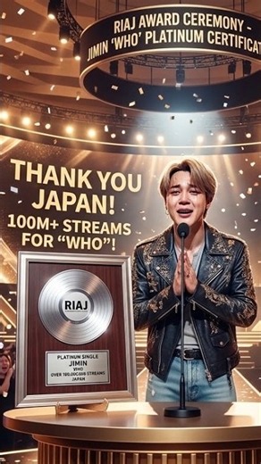 Jimin Gets Emotional as “Who” Hits 100M Streams in Japan & RIAJ Platinum! 😭💜 #Jimin