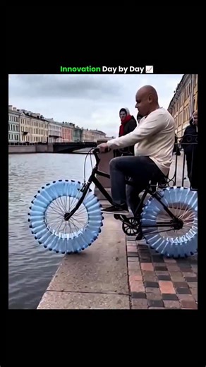 Unpredictable World 🌍 on Instagram: "A man cycling in water can refer to underwater cycling (aqua cycling), a popular pool workout using submerged stationary bikes for resistance training, or novelty stunts/inventions like floating bikes or modified bicycles ridden through shallow water or deep puddles for fun, records, or viral videos, with techniques ranging from wearing breathing gear to engineering pontoons. . . . 🇯🇵 Japan is turning footsteps into electricity! ⚡ Using piezoelectric tiles