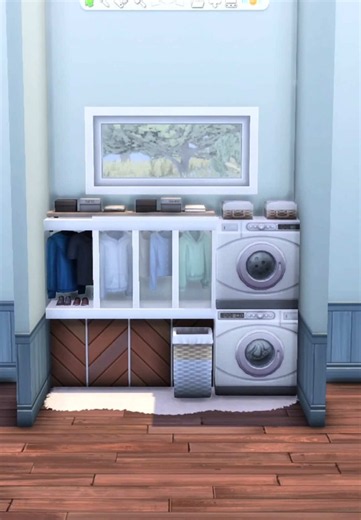 Washing machine room ideas #thesims4 #sims4ideas #sims4 | Sims 4