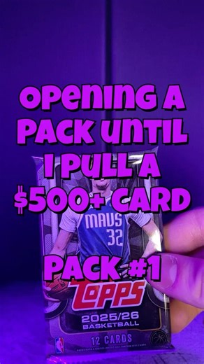 Opening Packs until I pull a $500+ Card! Pack 1! #sportscards #basketball #basketballcards #topps