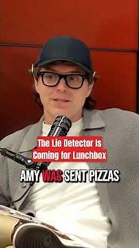Lunchbox is taking a lie detector test over Amy's mystery pizzas 😂