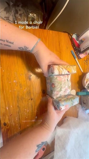 #barbiedoll #dollfurniture #handmade #armchair