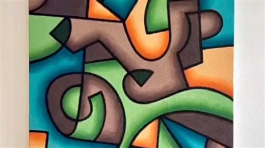 布面丙烯画教程/绘制抽象艺术作品