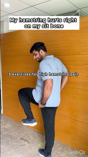 Sit bone pain/High hamstring pain need glute strengthening and eccentric hamstring loading. ✅