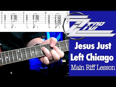 Learn to play Jesus Just Left Chicago by ZZ Top: Main Riff Guitar Lesson