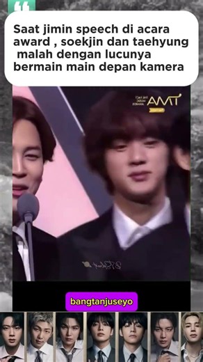 Jimin Serius Speech di Award, Jin & V Malah Asyik Main! Reaksi BTS Bikin Fans Gemas 😂💜
