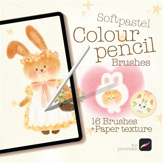 Realistic Soft Pastel Color Pencil Brushes for Procreate | 16 Texture Brushes for Drawing, Shading & Blending - Etsy