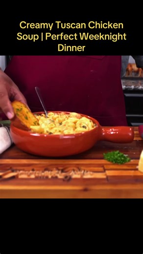 Creamy Tuscan Chicken Soup | Perfect Weeknight Dinner #food #cooking #fyp #foryou #ASMR