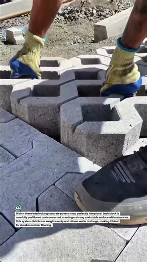 Satisfying Interlocking Paver Install! #construction #paving #DIY #shorts #tools