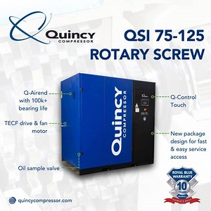 Discover the power of the QSI Rotary Screw Air Compressor line! Your local authorized Quincy dealer offers a full range of compressors for sale, plus expert maintenance and repair services. Contact us today to learn more and ensure your compressor operates at peak performance! https://buff.ly/4dOL0Oj #QuincyCompressor #RotaryScrew | Quincy Compressor