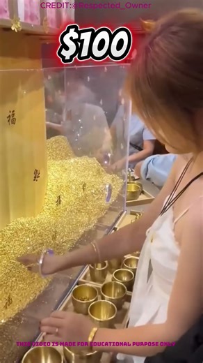 Do you think this is real gold? || She has 1 minute to become a millionaire #Shortvideo