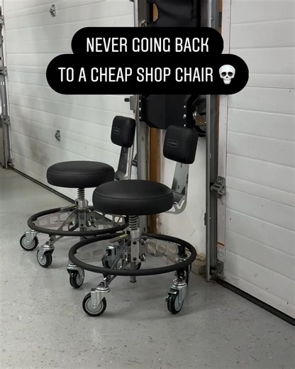 MEET THE VYPER CHAIR, the last shop chair you’ll ever buy 🔥 Proudly made in America 🇺🇸 with over 6,000 5-Star Reviews! VYPER is the go-to solution for 60,000 hard-working Americans. 💪 VYPER is loved by Mechanics, Detailers, Garage Enthusiasts, and Tradesmen of all kinds. ✅ Large, Oversized Casters ✅ Supportive Backrest ✅ Thick, Durable Seat ✅ Strong, Sturdy Build | Vyper Chair