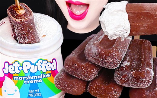 Jane ASMR MARSHMALLOW DIPPED ICE CREAM EATING