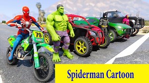 28K views · 675 reactions | Spiderman funny cartoon - Superheroes Best Driver Challenge With Spiderman Cars & Dirt Bikes | Funny Cartoon | Facebook