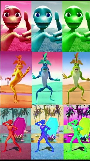 Mega Mix Dance Battle | Alien vs Patilla Frog vs Damilla #dametucosita #coffindance #alienremix