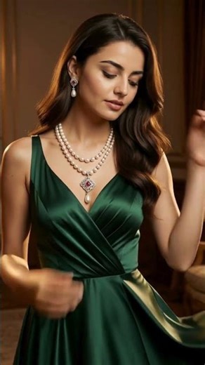 Traditional Gold Plated Pearl Set with Ruby Stone AA Quality #pearlnecklace#fashion#pearlaccessories