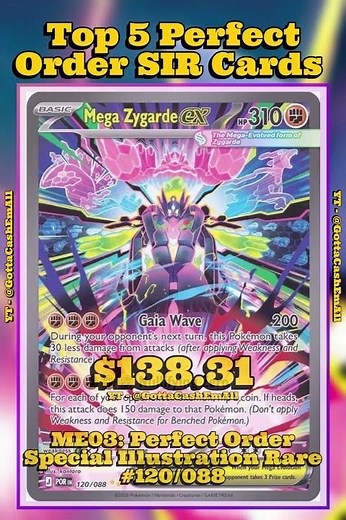 Top 5 RAREST & Most EXPENSIVE Perfect Order Special Illustration Rare Pokémon Cards 💎 #pokemon #top5