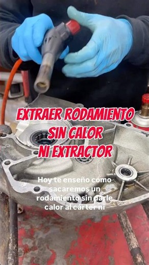 Removing a bearing without a puller, heat, or hammering. How do you do it? #motorcycle #engine #v...