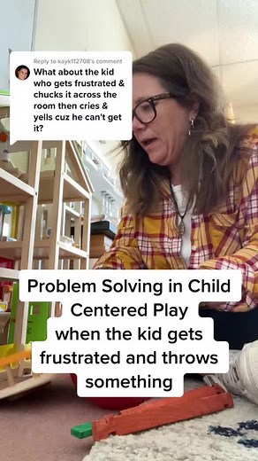 Getting frustrated is normal when problem solving. Here’s how I might handle it if a kid got upset and even throws something while trying to figure something out in Child Centered Play Therapy #redwoodcenterforchildrenandfamilies #childcenteredplaytherapy #problemsolving #playtherapist #parents