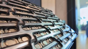 Electric car battery pack, green energy concept. Electric vehicle battery manufacturing. Modern EV battery pack lithium-ion. Clean energy storage.