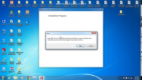 How to Fix | Error 1920 | Office Software Protection Platform (osppsvc) failed to start | MS Office