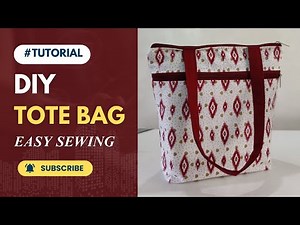 How to sew a Handbag for Beginners | Tote bag cutting and stitching | Sewing Shopping bags