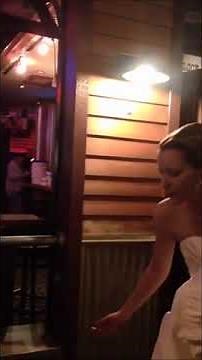 Bride smoking in her wedding