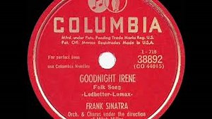 GOODNIGHT IRENE Lyrics - FRANK SINATRA | eLyrics.net
