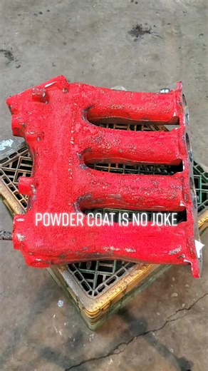 Lost some arm hair doing this #powdercoat #paint #engine #engineporn #diy #becauseracecar #projectcar #vw #mk1 #horsepower #builtnotbought #cartok #mechanictok #garage | Powder Coating Engine Parts