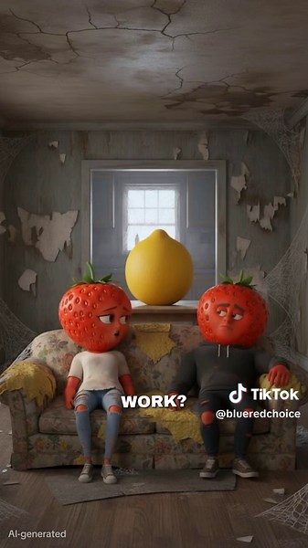 Strawberria and Strawberrio business Lemon Twerk juice shop, lemonade #aistory #aianimation #animatedstory #aifruitstory #strawberry