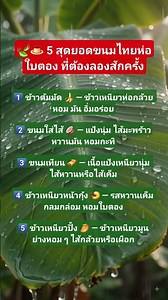 🍃🍮 5 สุดยอดขนมไทยห่อใบตอง ที่ต้องลองสักครั้ง