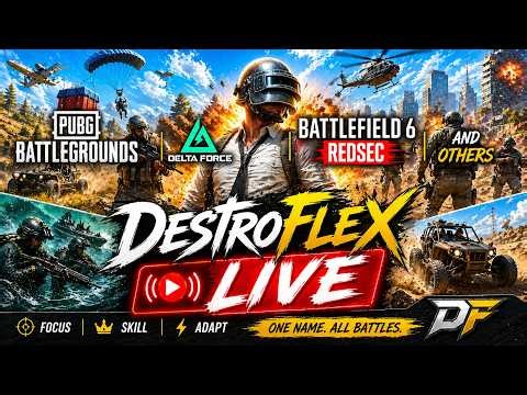 🔴 DESTROFLEX LIVE | PUBG GRIND 🔥 + Battlefield 6 Redsec & More!