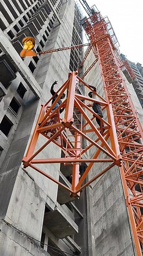 Team work tower cranes going for adding mast section with the help of hoist rope #fblifestyle #videoviralシ #fbreels #viralreelschallenge #britishcolumbia #mexico #tuesday #dreams #South #construction @top fans #thailand | Construction Field Engineer