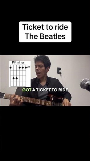 Ticket to ride by The Beatles - cover with lyrics and guitar chords #thebeatles #tickettoride