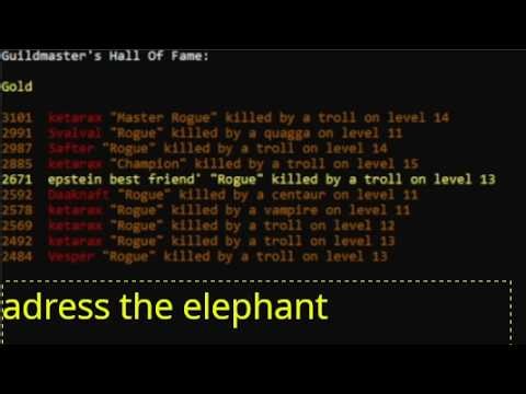 Rogue (1985/1980) run on nethack@rubor.org
