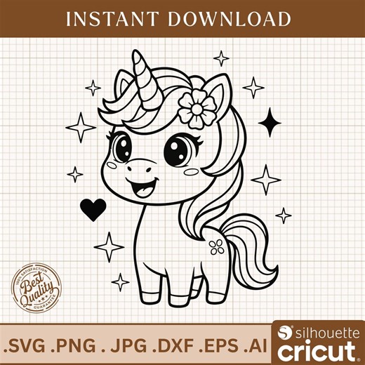 Baby Unicorn Svg, Cute Animal Png, Nursery Unicorn Clipart, Flower Crown Svg, Baby Shower Unicorn, Unicorn Clipart - Etsy