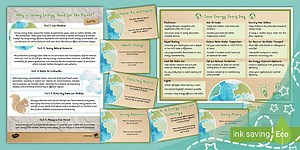 Why is Saving Energy Good for the Planet? Fact File and Discussion Cards