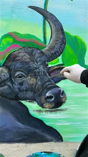 Transforming a Boring Ceiling into a Breathtaking Sky Masterpiece! ☁️🎨 #art #acrylicpainting