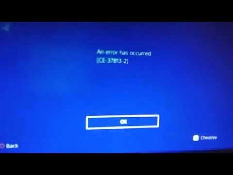 How To Fix PS4 Error code CE-37813-2