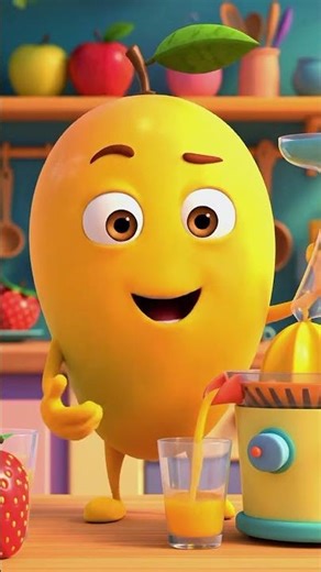 Funny Talking Mango Cartoon 🥭 | Cute Juice Animation #shorts