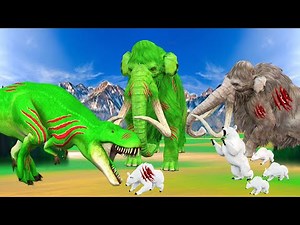 Woolly Mammoth Vs Zombie T Rex Fight Zombie Mammoth Elephant Rescue Polar Bear Animal Epic Battle