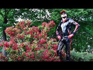Black and Red PVC Tracksuit